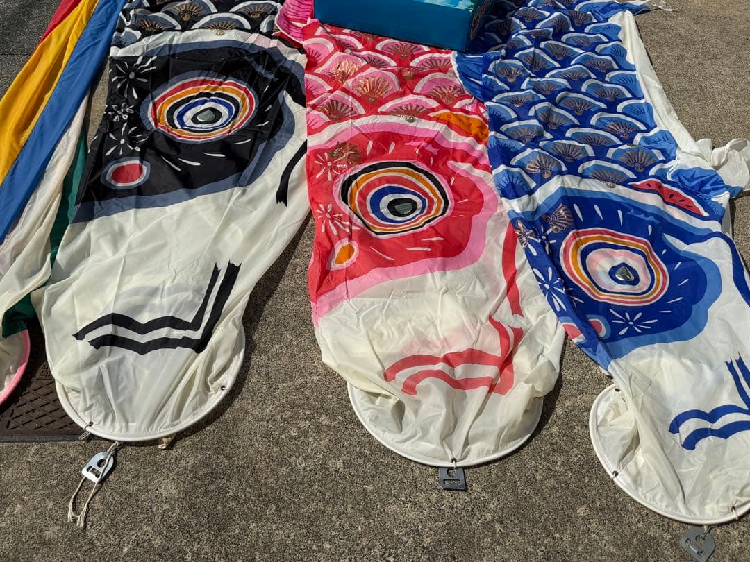 中古 鯉のぼり【C】5m 両面金太郎 こいのぼり 3色+吹流し こどもの日 節句