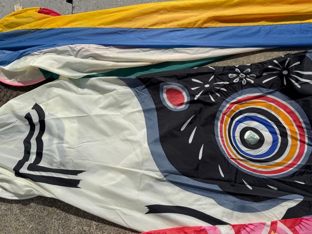 中古 鯉のぼり【C】5m 両面金太郎 こいのぼり 3色+吹流し こどもの日 節句