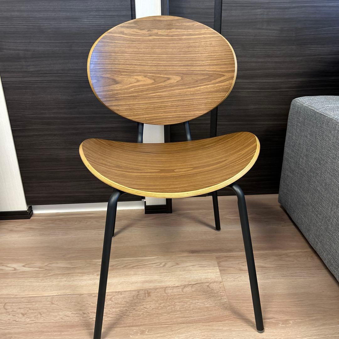 【美品】KANADEMONOチェア　木製ブラウン