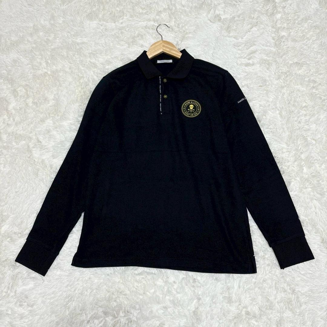 MARK&LONA 黒 長袖ポロシャツ 48 M〜L相当 近年モデル