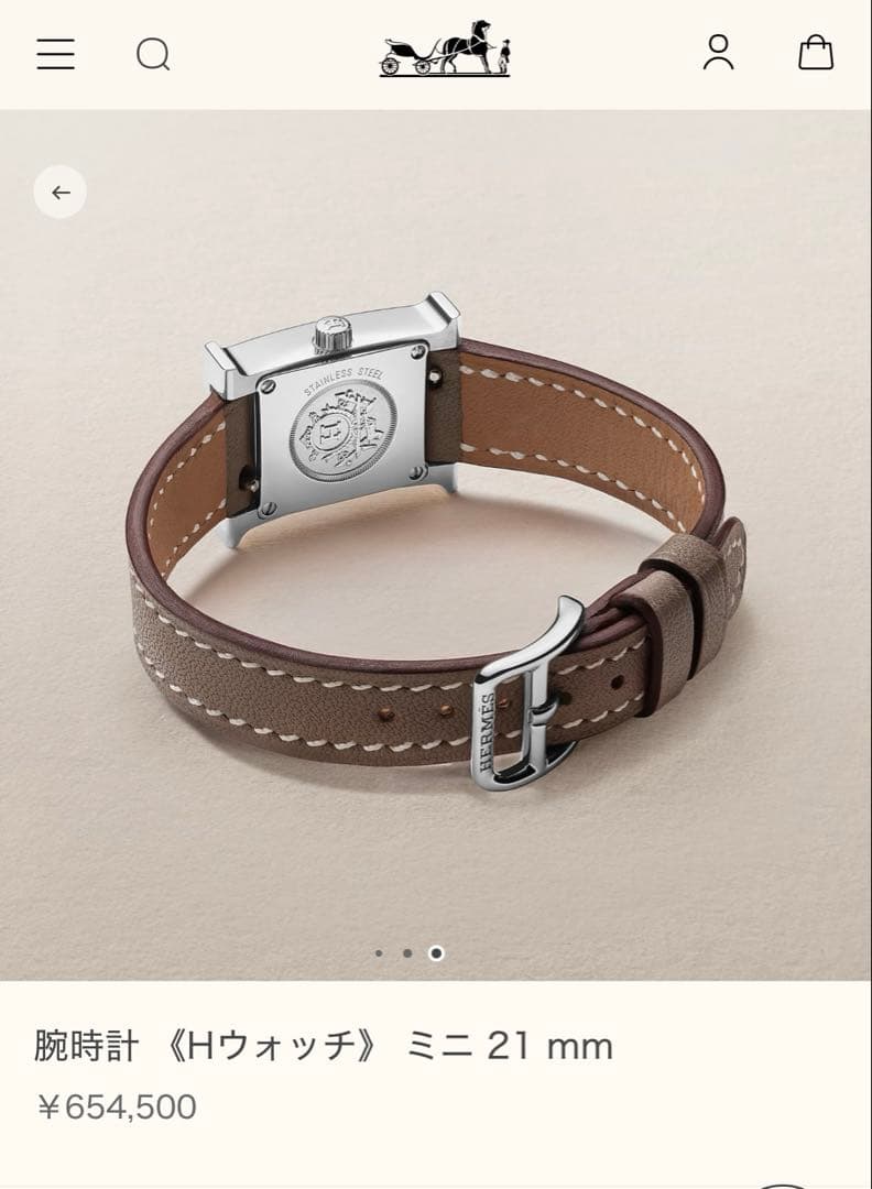 yu レディース　腕時計　エルメス　HERMES Hウォッチミニ　ダイヤ