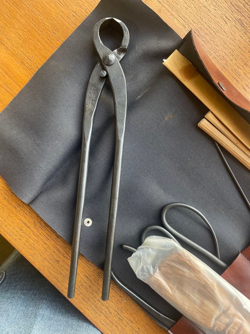 最高級 昌国 盆栽道具7点セット 未使用品 専用ケース、箱付き No. 331