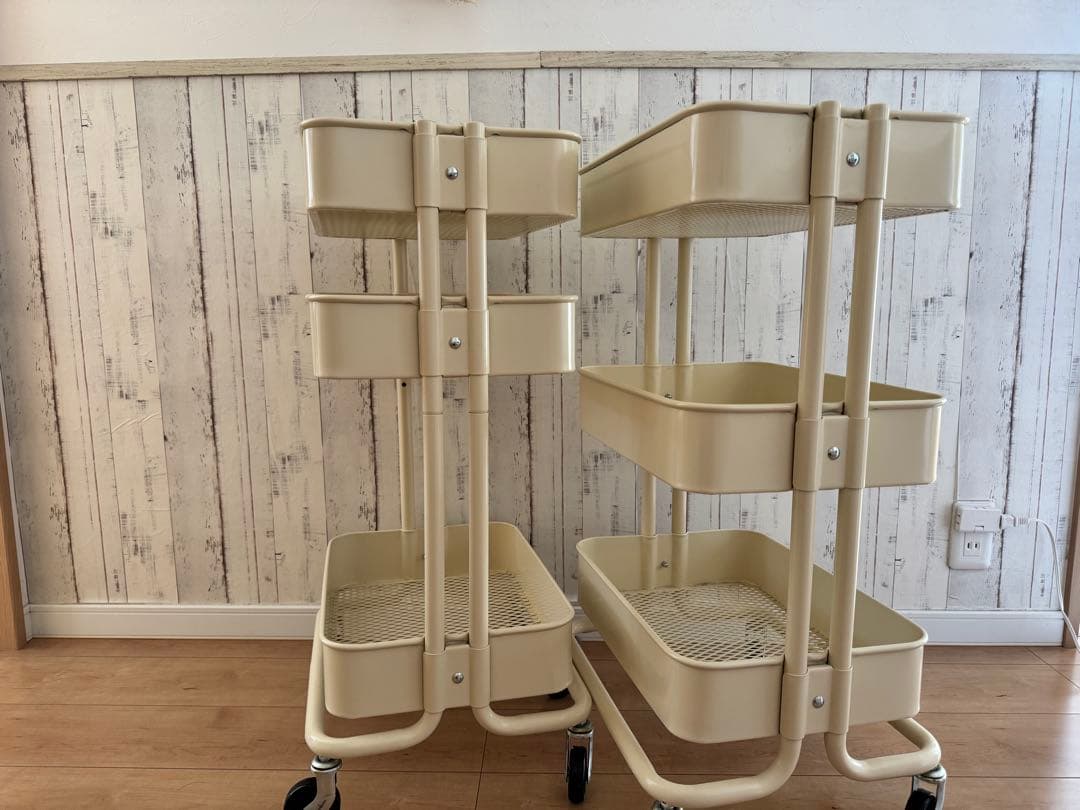 【廃盤レアカラー】IKEAロースコグ3段キッチンワゴン