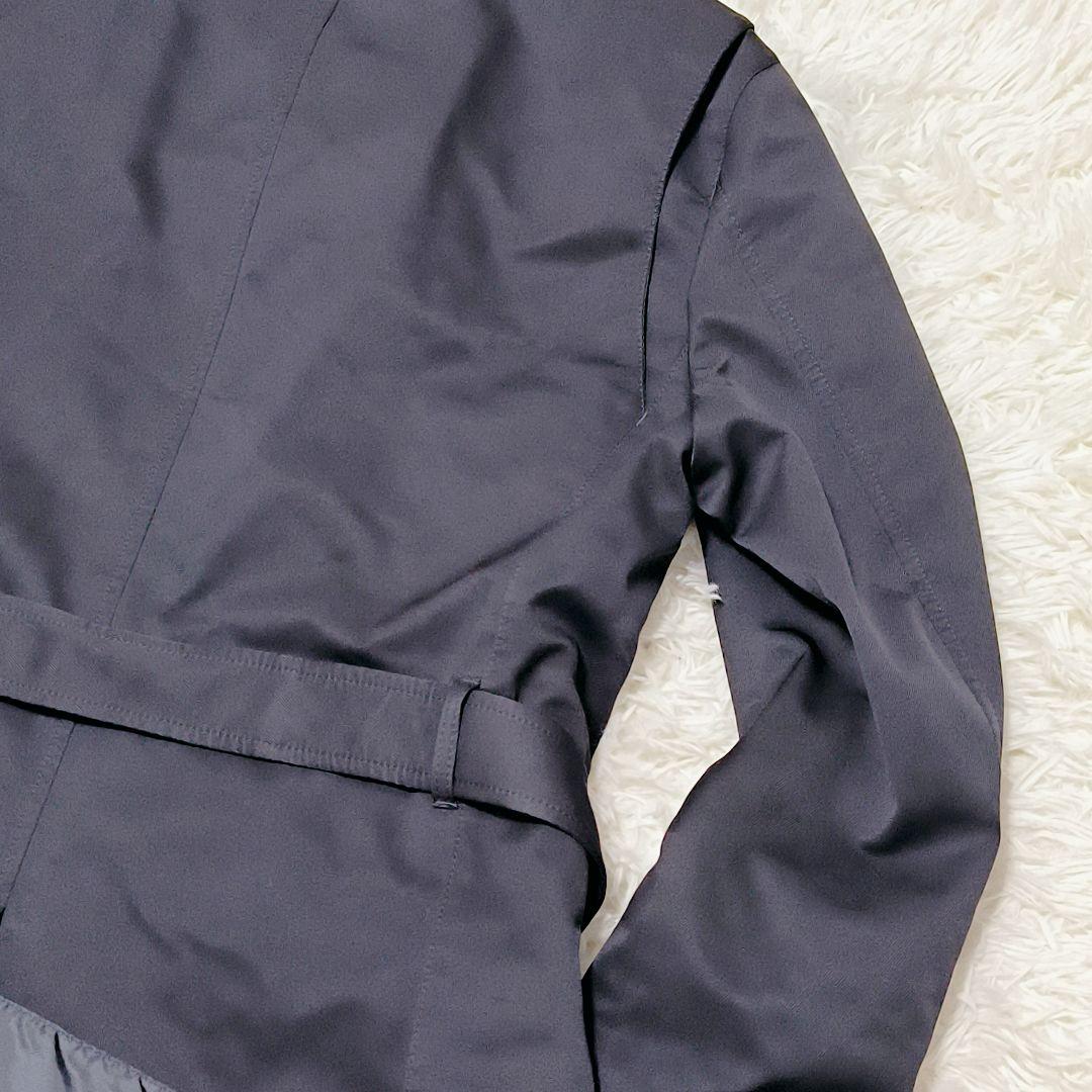 【極美品】TAKEO KIKUCHI ライナー付ステンカラーコート ネイビー L