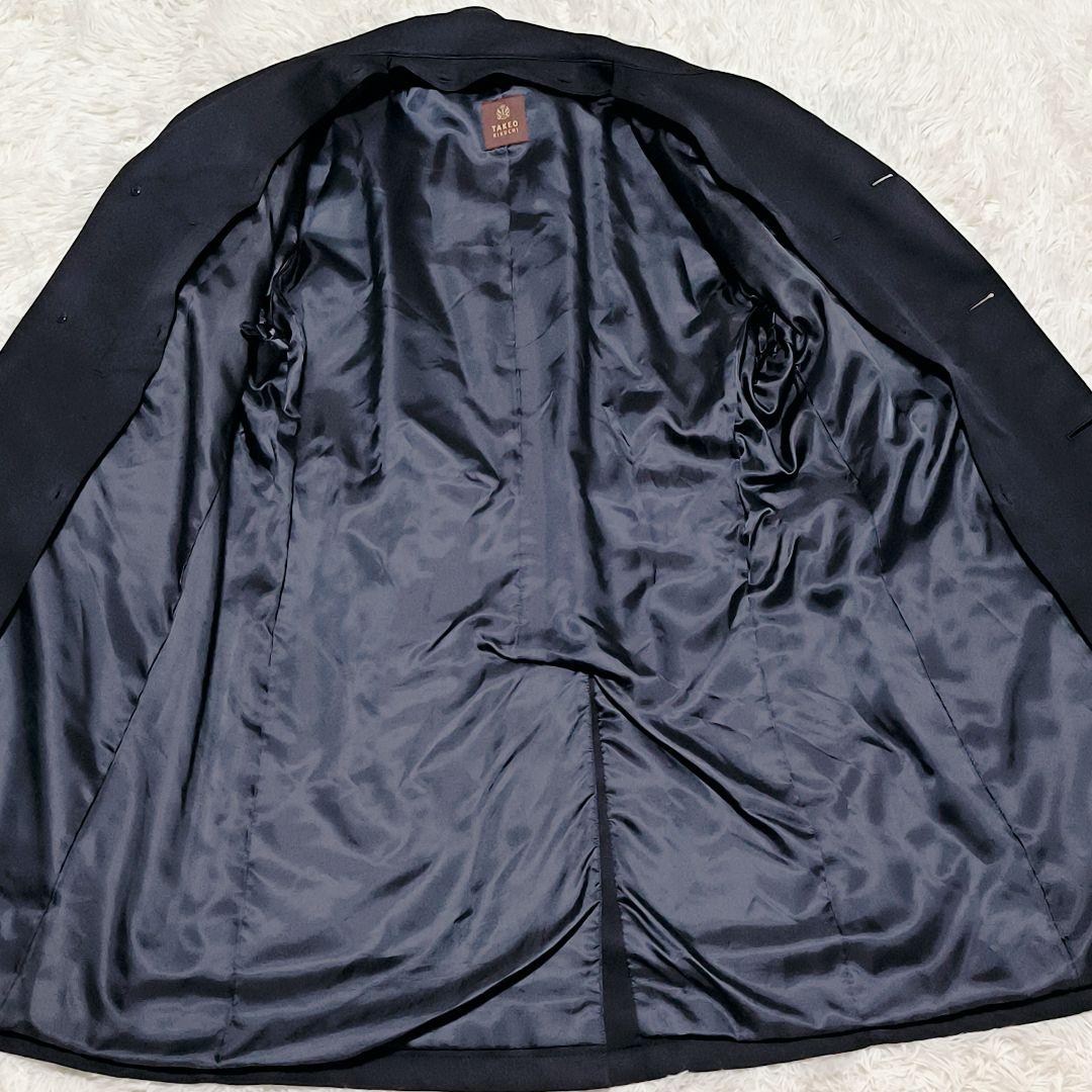 【極美品】TAKEO KIKUCHI ライナー付ステンカラーコート ネイビー L