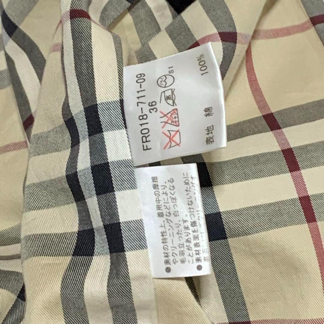 美品　バーバリーロンドン　トレンチコート　ノバチェック　ベルト付き　黒