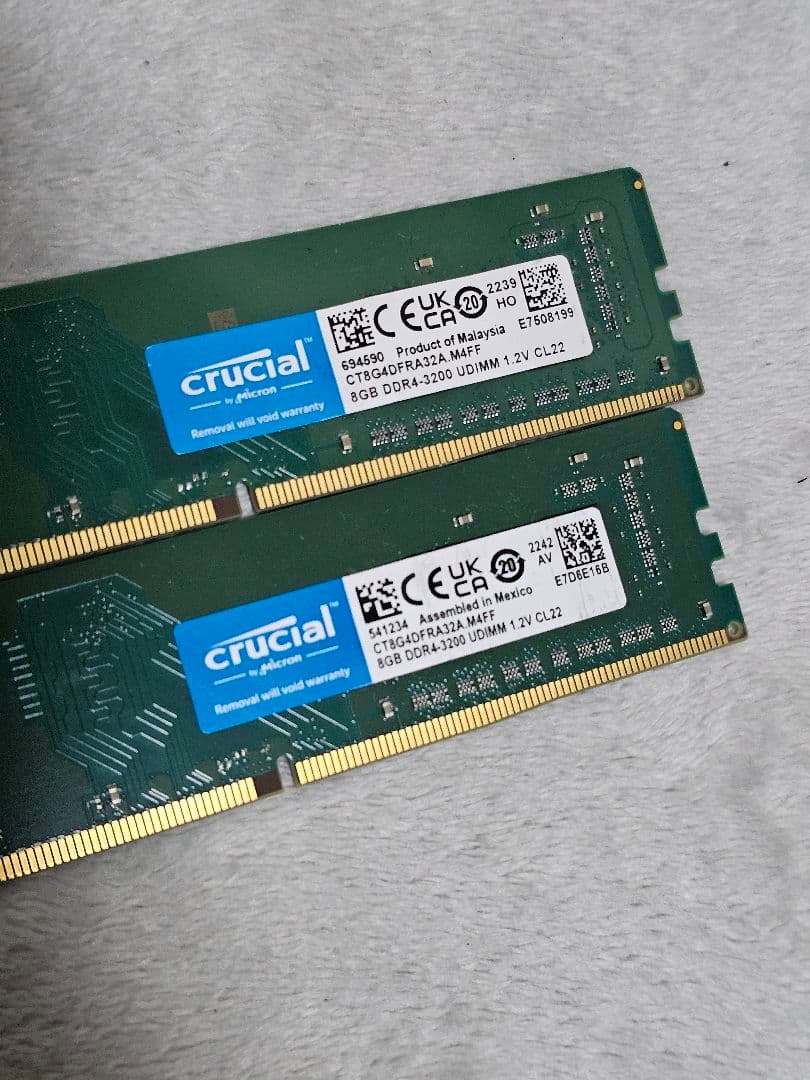 crucial DDR4 3200 8GB ×2 計 16GB