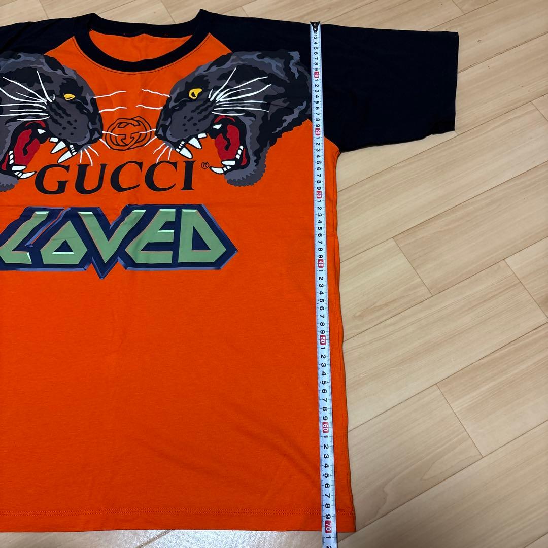 GUCCI ラグラン タイガープリントTシャツ オレンジ