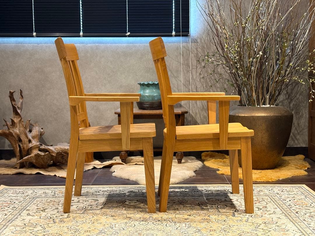 無垢材 ダイニングチェア アームチェア チェア アンティーク ヴィンテージ YZ