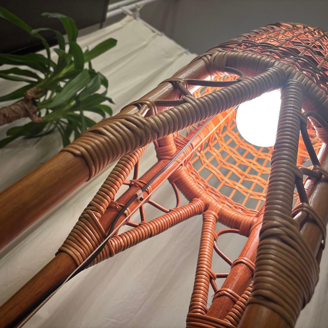 風間　カザマ　フロアスタンド 　フロアランプ　尖塔型　ラタン家具　籐家具