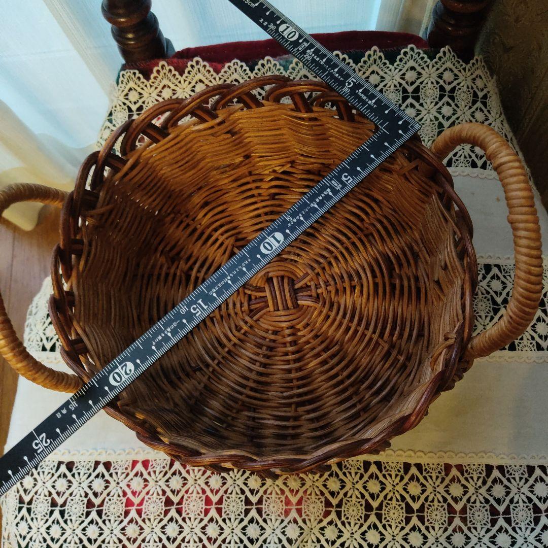 バケット 籠　パン籠　ランドリーバスケット　籐　ラタン　フランスパン