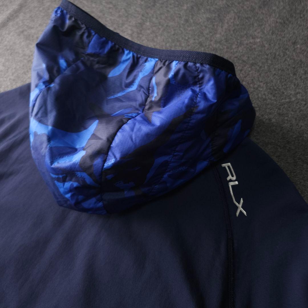 RLX ポロラルフローレン 中綿 異素材 カモフラ フーディブルゾンジャケットM