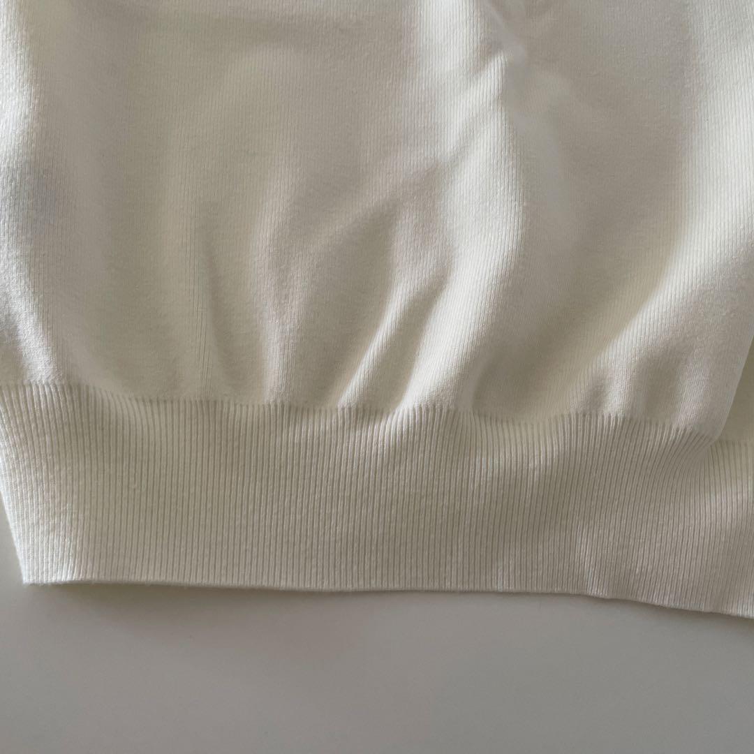 Rirandture パールカラーポロニット　オフ白　m