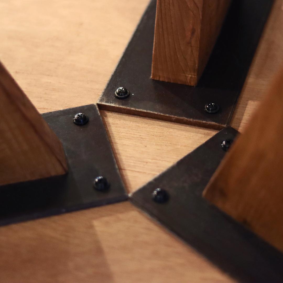 オーダー専用｜円形｜ラウンドテーブル｜薄塗りモルタル｜両面塗り