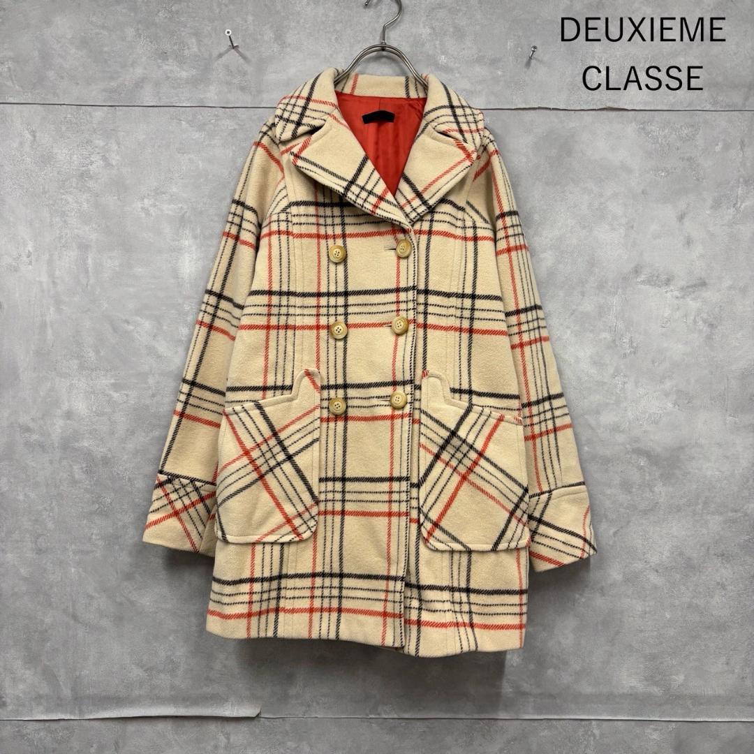 DEUXIÈME CLASSE ダブル チェック オーバーコート N2455
