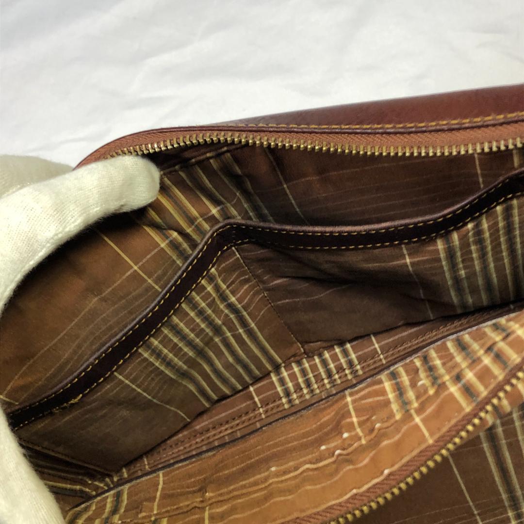 【匿名配送】マザーハウス メッセンジャーバッグ ショルダーバッグ B5 ブラウン