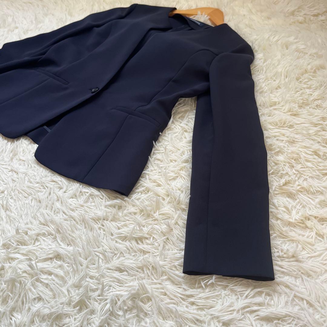 ●NEW YORKER スーツ　セットアップ ノーカラー　パンツ　洗える　上下