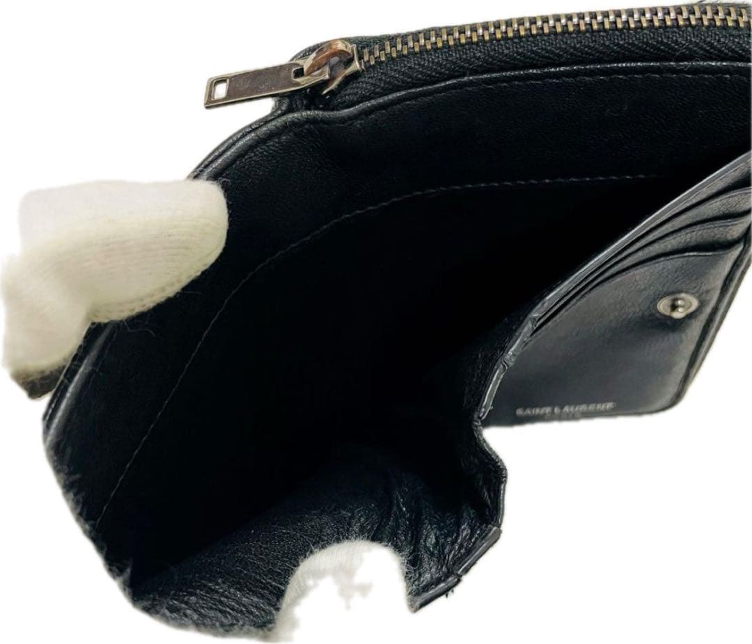 SAINT LAURENT 二つ折り財布 ブラック