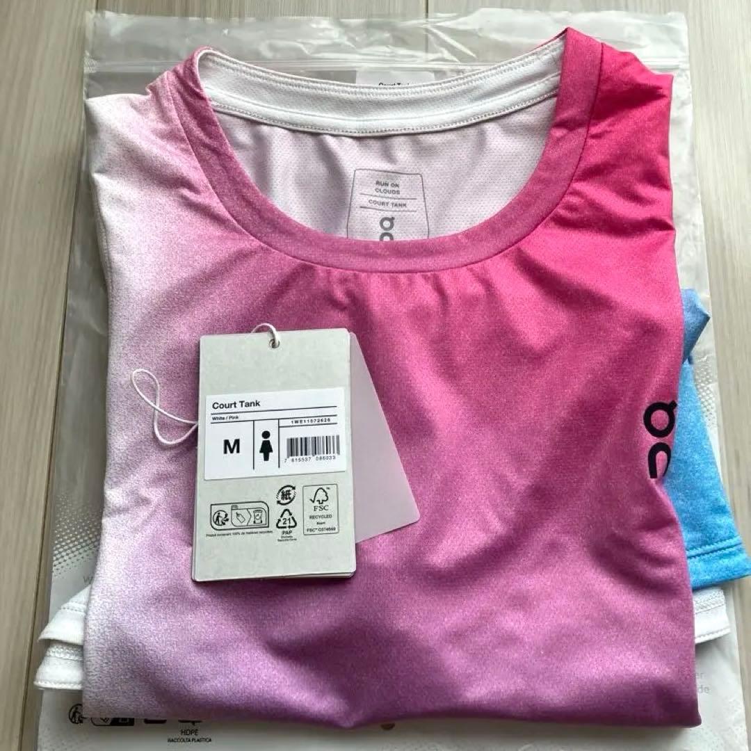完売 ON オン court tank レディースMサイズ タンクトップ テニス