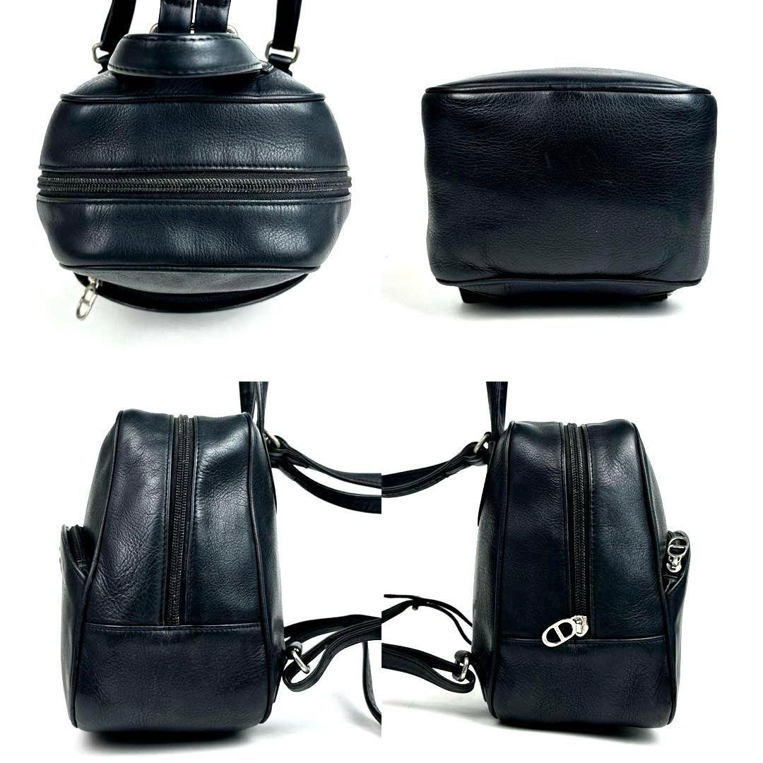 【美品】ディオール　リュック　CD　アイコン　シルバー金具　カナージュ　レザー