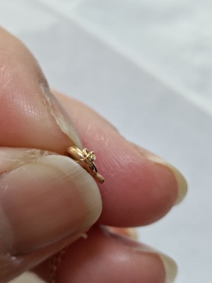 京セラ　ピンクサファイア K18　ブレスレット　(クレサンベール/9月誕生石)