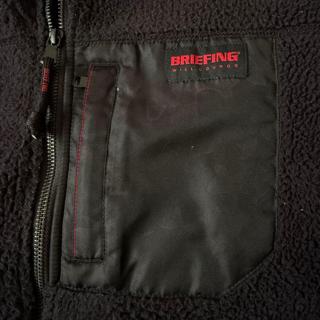 ブリーフィング　フリース　L〜XL相当　黒　ブラック　迷彩　ジャケット　ブルゾン