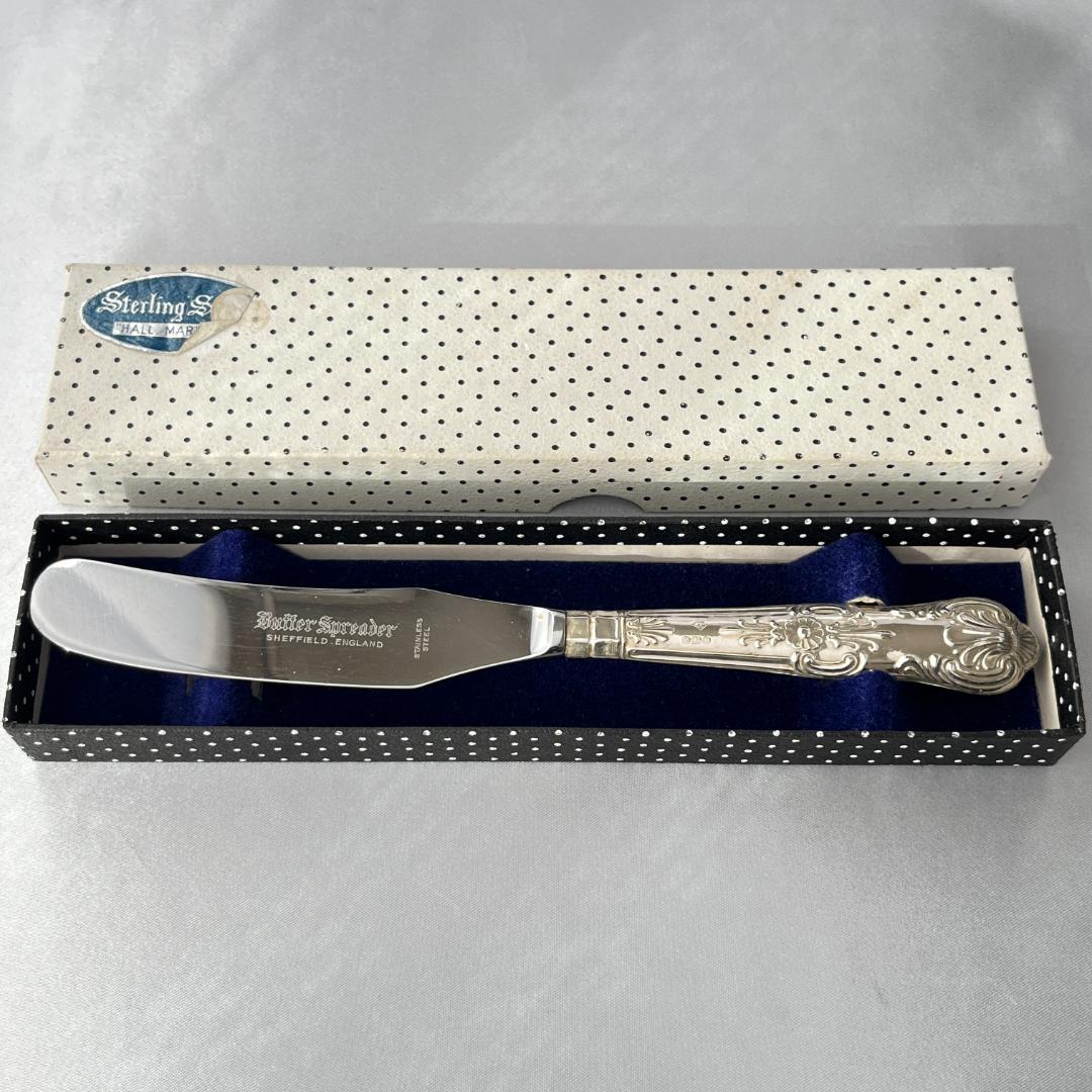 【Harrison Brothers】【純銀ハンドル】キングス バターナイフ