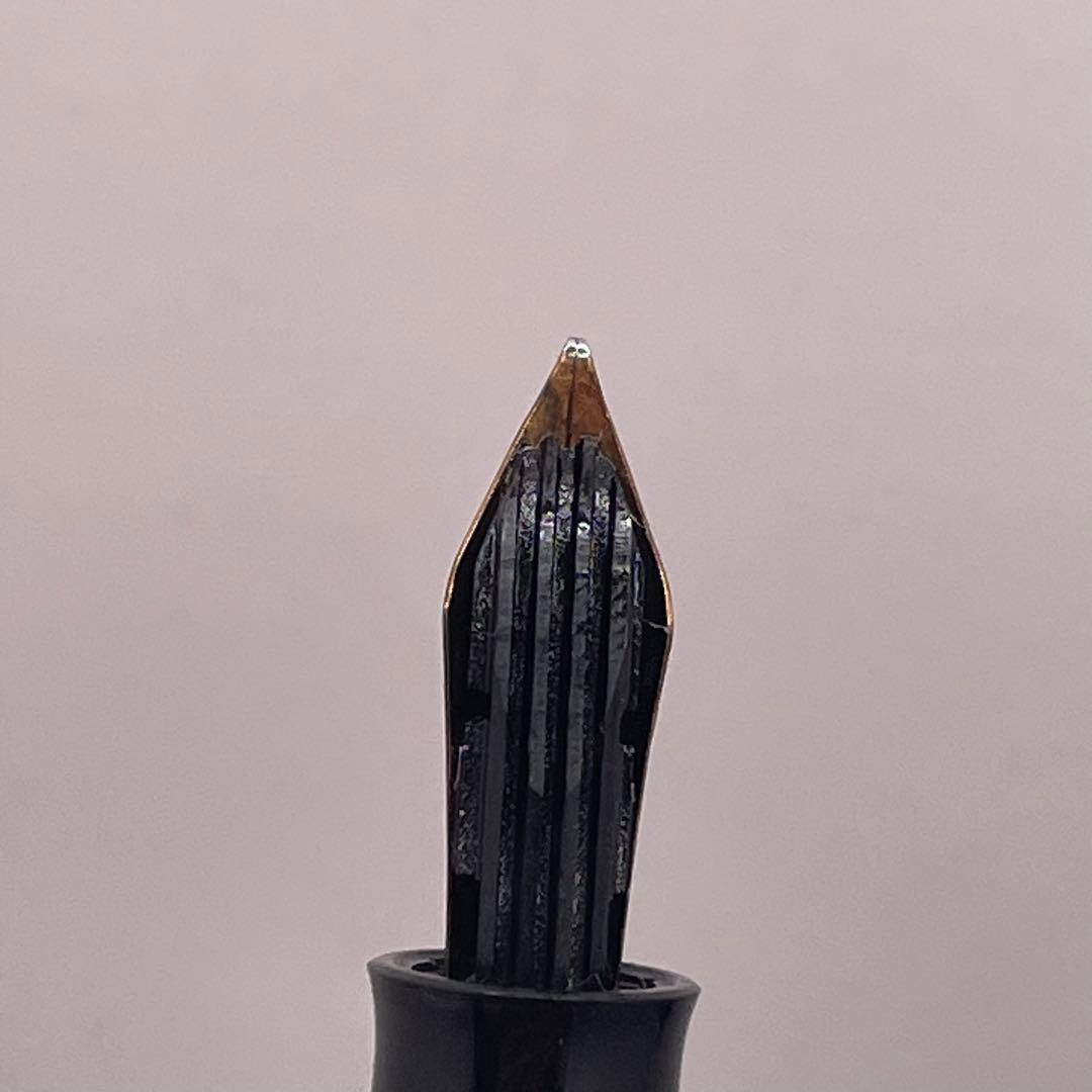 PE699□ペリカン 400nn m&k 緑縞 万年筆 吸入式