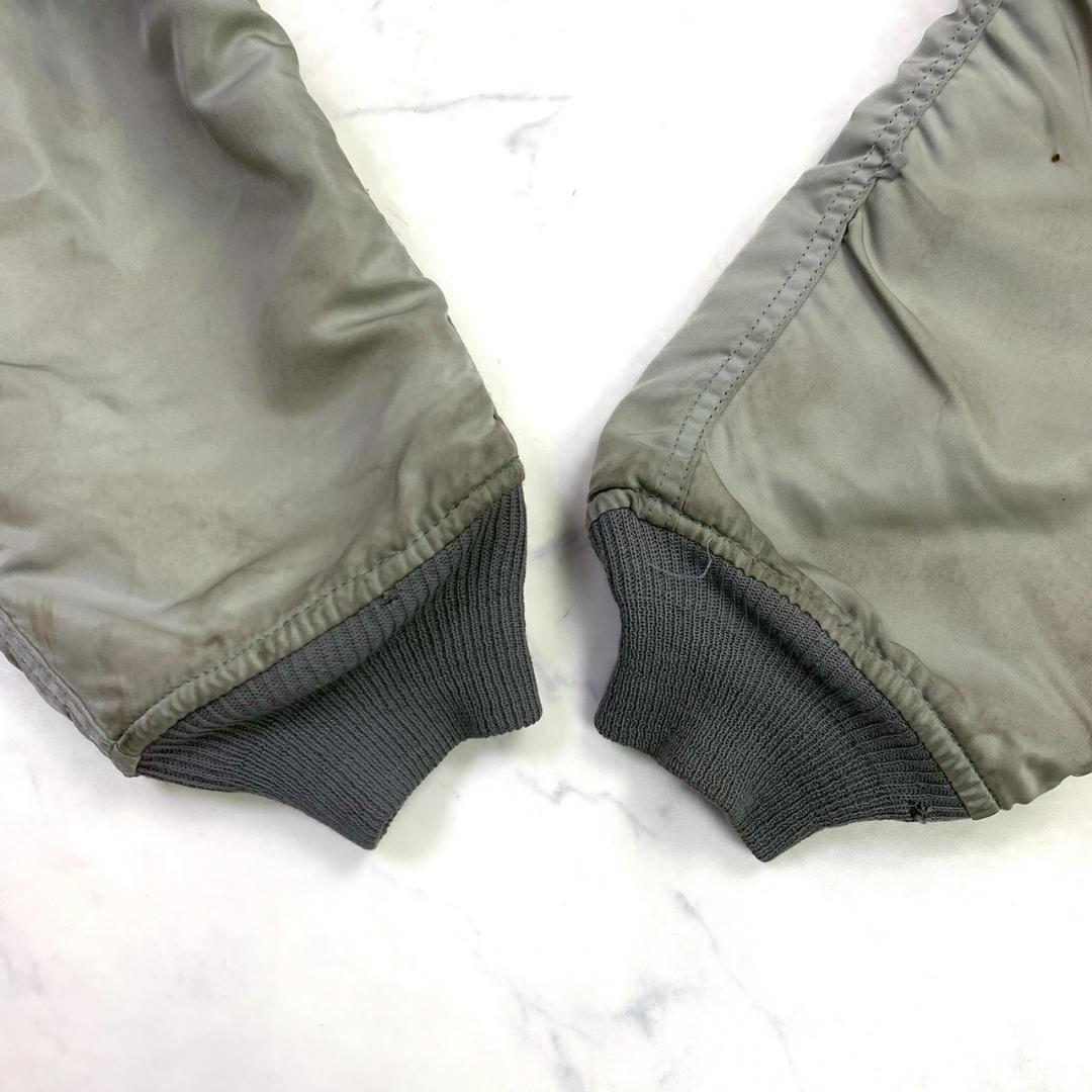 希少カラー★ 90s USA製 ALPHA MA-1 シルバー L　D821