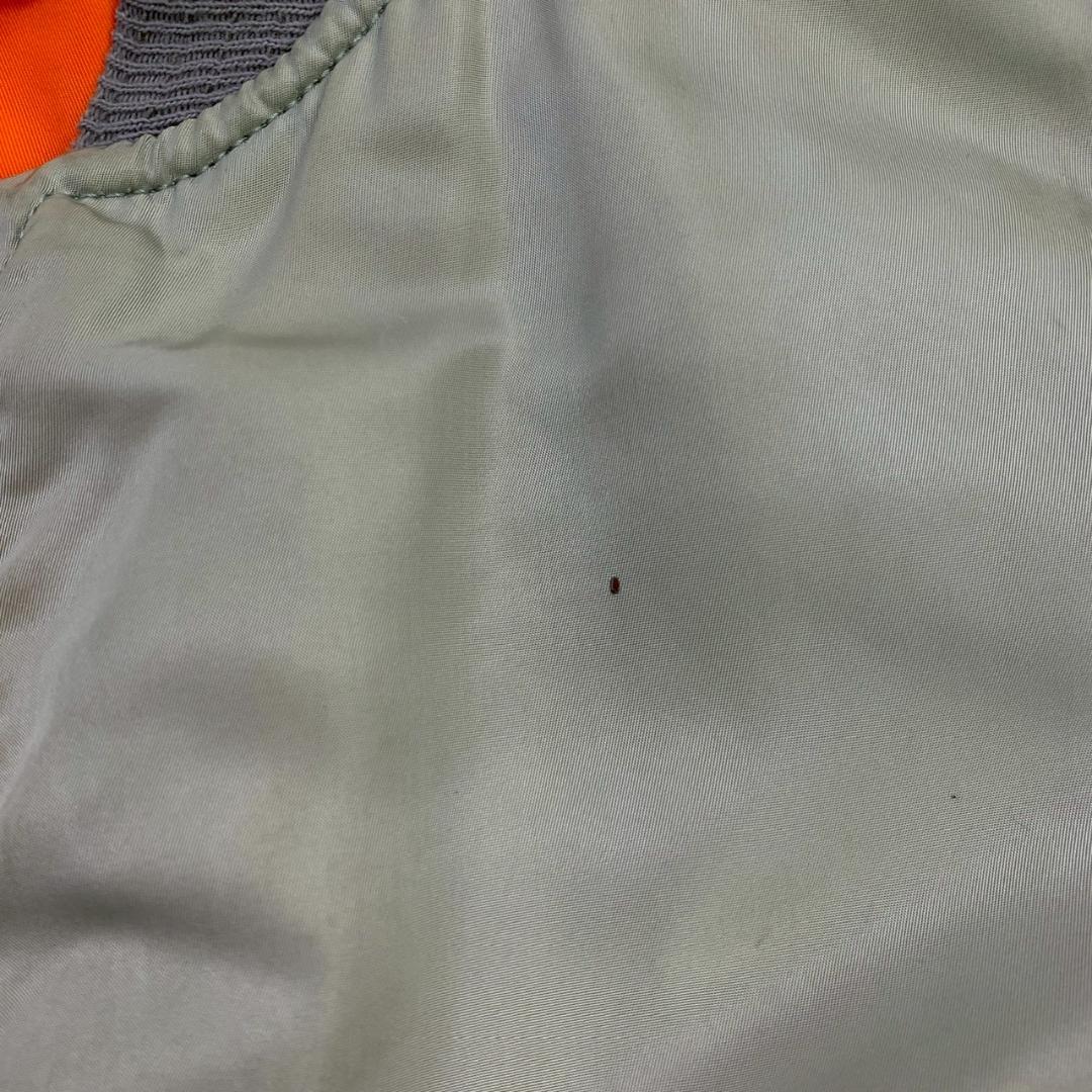 希少カラー★ 90s USA製 ALPHA MA-1 シルバー L　D821