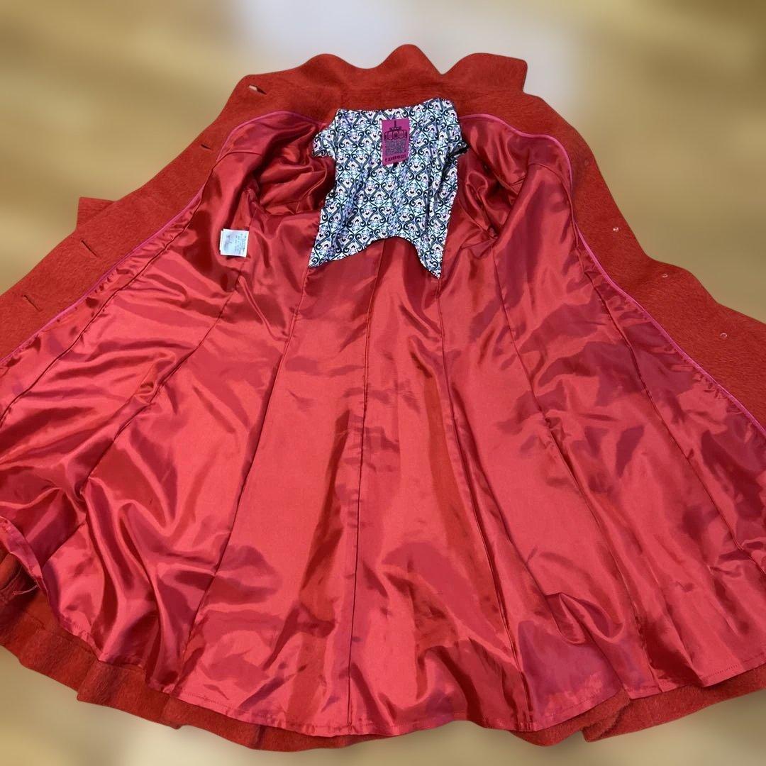 DOLLY GIRL BY ANNA SUI アナスイ　フリルレッドロングコート