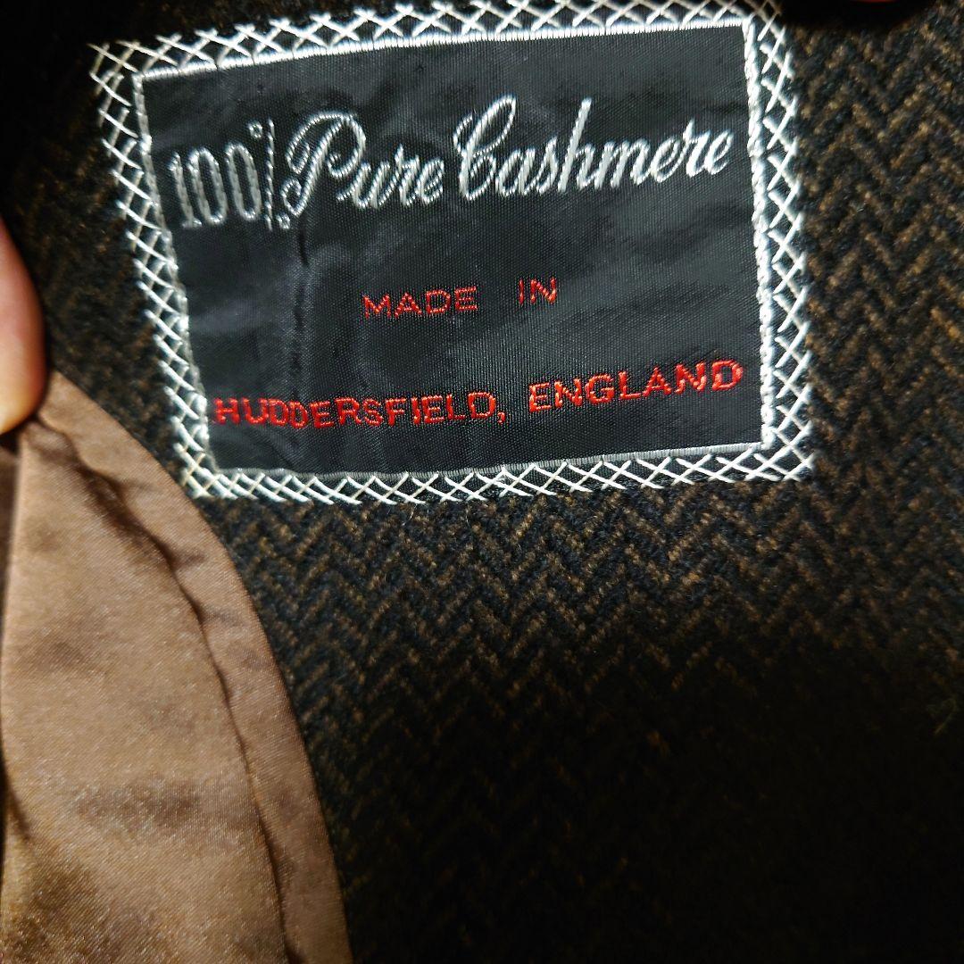 Made in England　チェスターコート　ダークブラウン　カシミア100