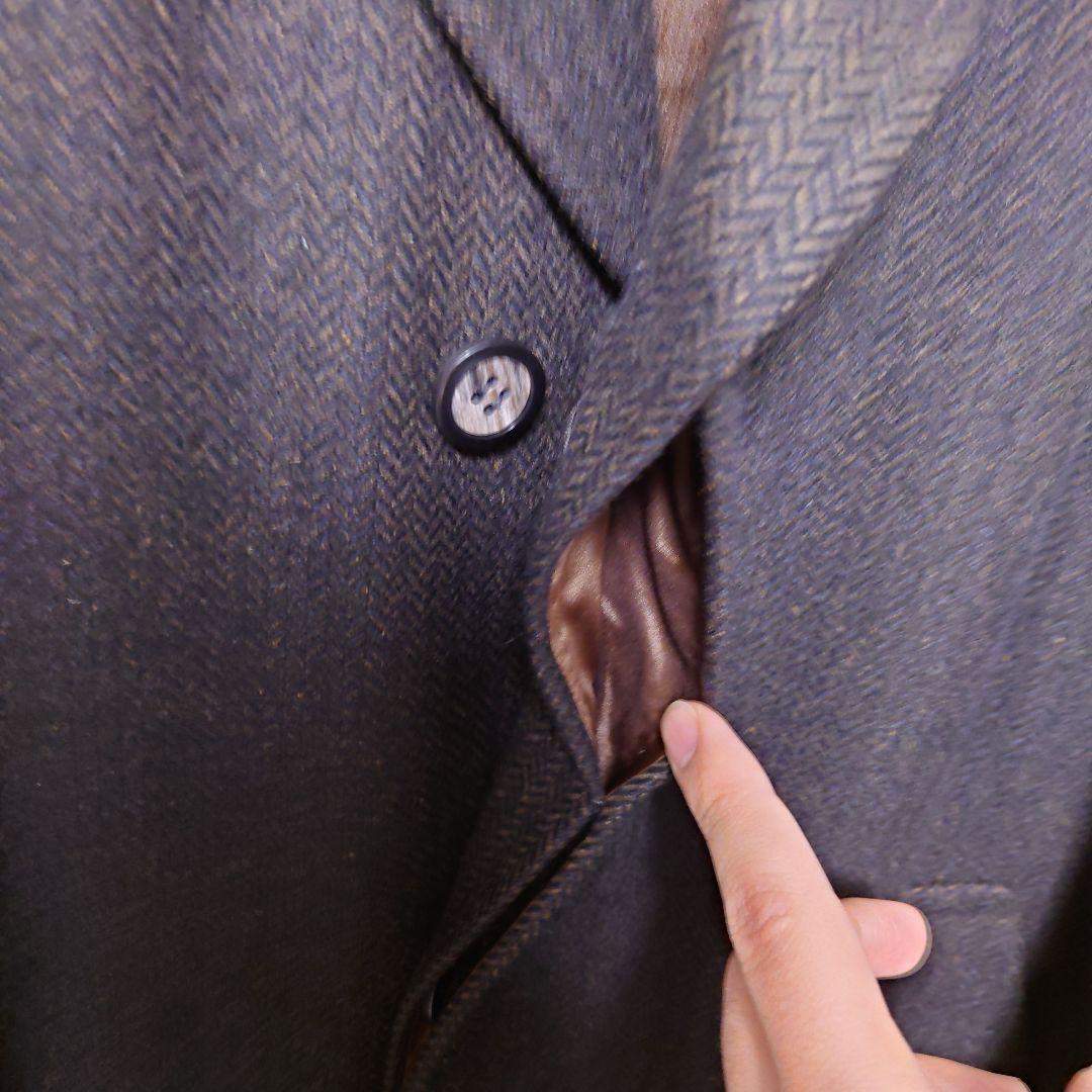 Made in England　チェスターコート　ダークブラウン　カシミア100