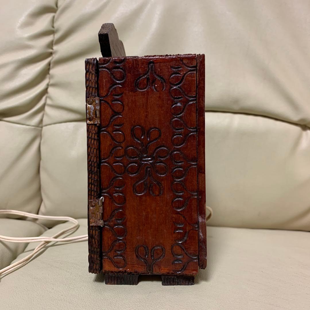 聖母マリアの彫刻入り木製箱　祭壇　キリスト　ローライダー　チカーノ　インパラ