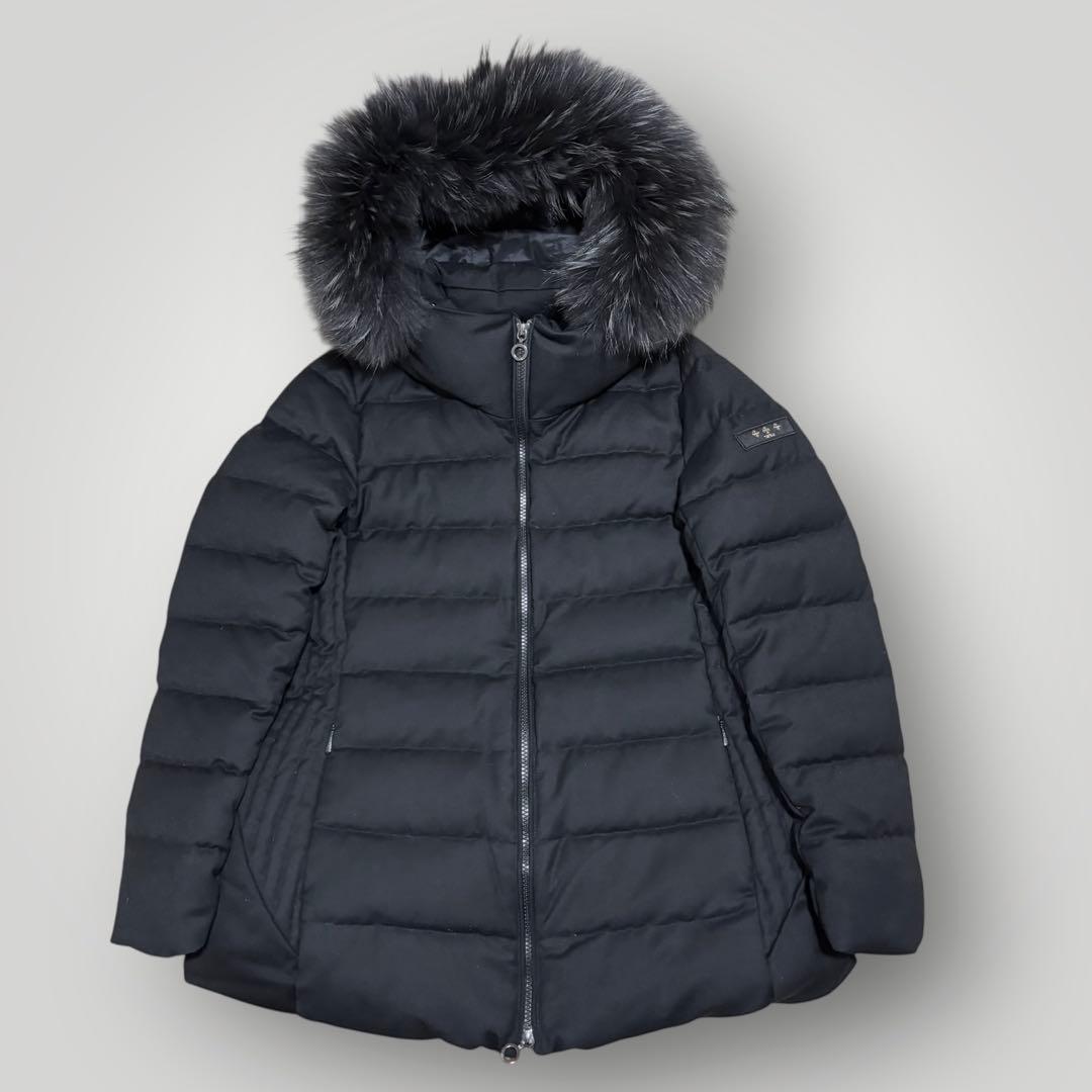 22AW・美品　TATRAS KOSAVA ファー付　ダウンジャケット　ブラック