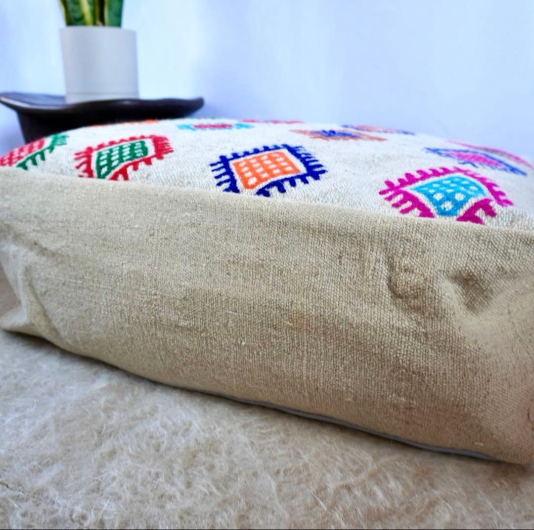トルコ直輸入　オールドキリムプフ　ヴィンテージラグ　クッションカバー