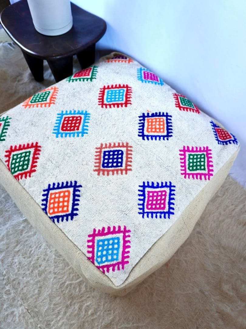 トルコ直輸入　オールドキリムプフ　ヴィンテージラグ　クッションカバー