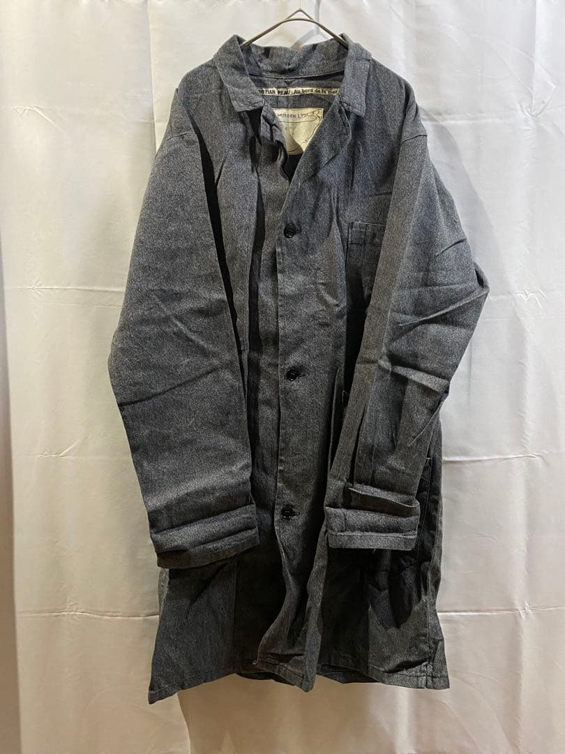 christian peau ブラックシャンブレー コート クリスチャンポー