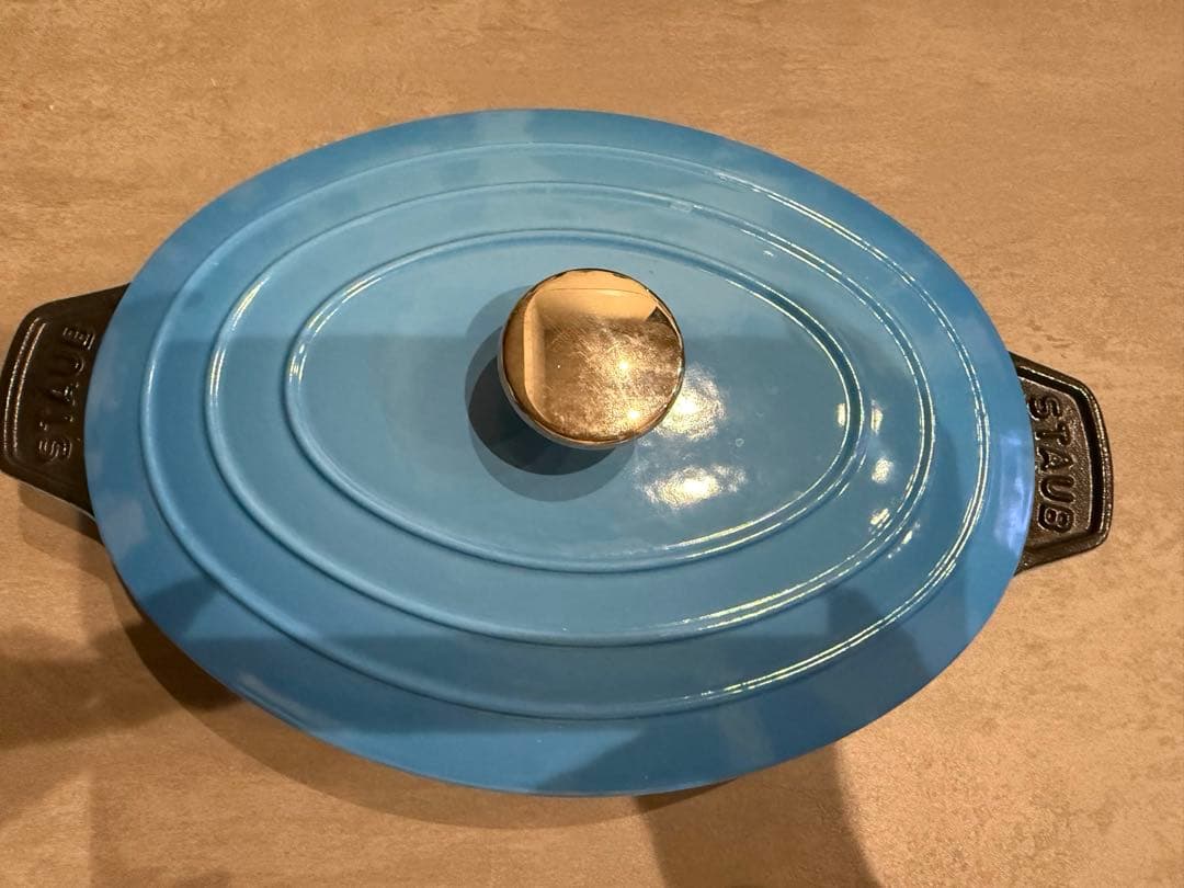 Staub オーバルホットプレート（蓋付き）23cm