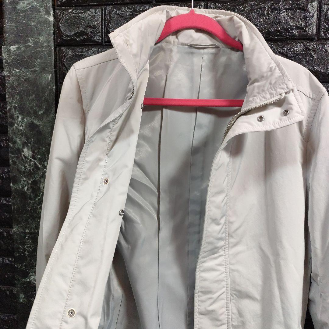 未使用品アルチザンホワイト ベルト付きトレンチコートライナ牛革襟ベスト３way