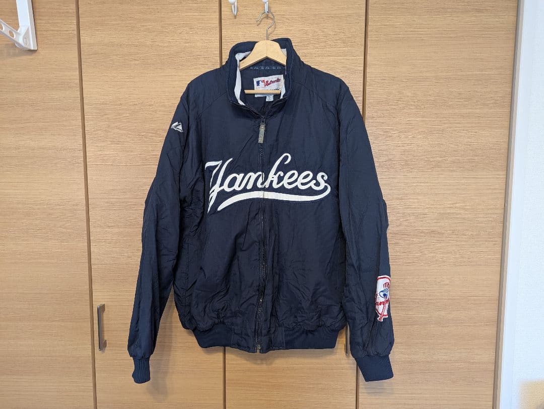 Yankees Majestic XXL ジャケット ネイビー