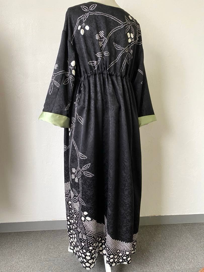 3257 着物　リメイク　羽織ワンピース型
