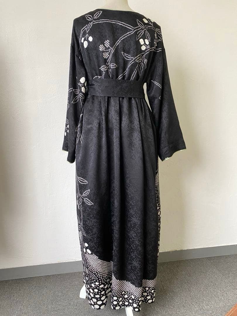 3257 着物　リメイク　羽織ワンピース型