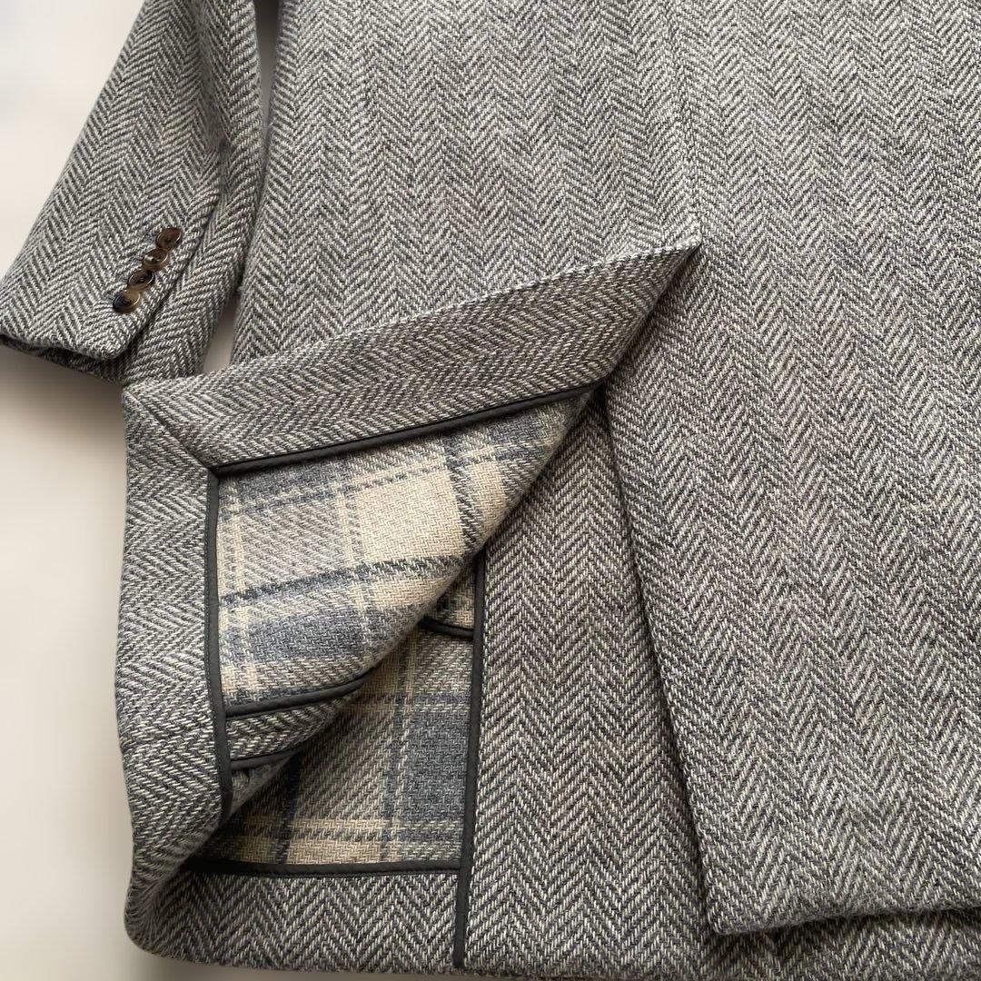 美品 マーガレットハウエル チェスターコート ヘリンボーン　チェック　ロング丈