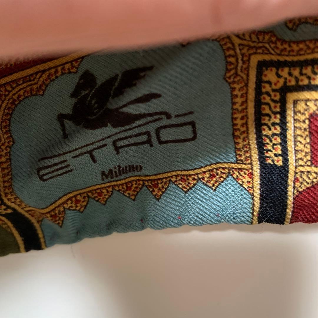 エトロ ETRO ウール ペイズリー柄の大判ストール スカーフ