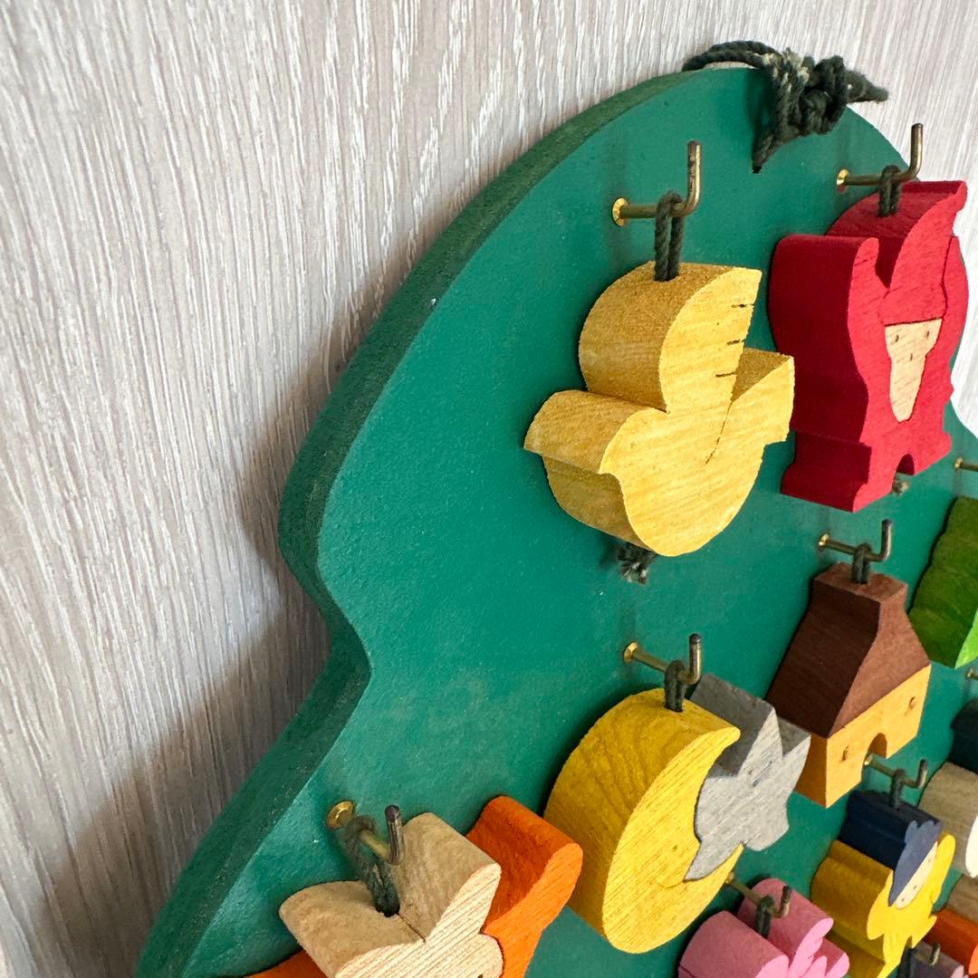 ハンドメイド作品　組み木　木製クリスマスツリーオーナメント