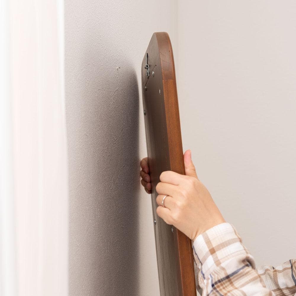 新品 送料込み 壁掛け ラタンミラー 1個 45×60cm ナチュラル ブラウン