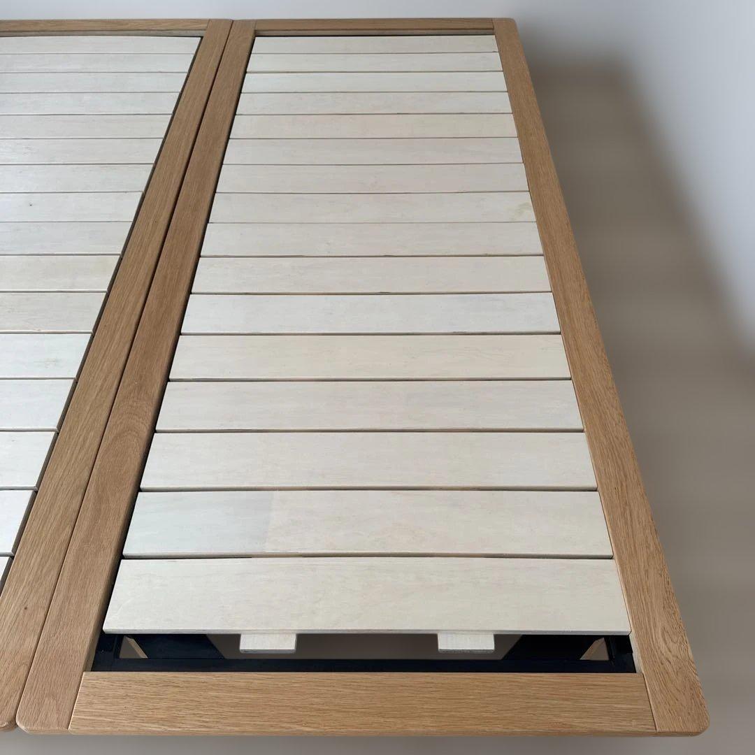 【直接引取】【廃盤】無印良品 シングルベッド 木製フレーム オーク材 2台セット