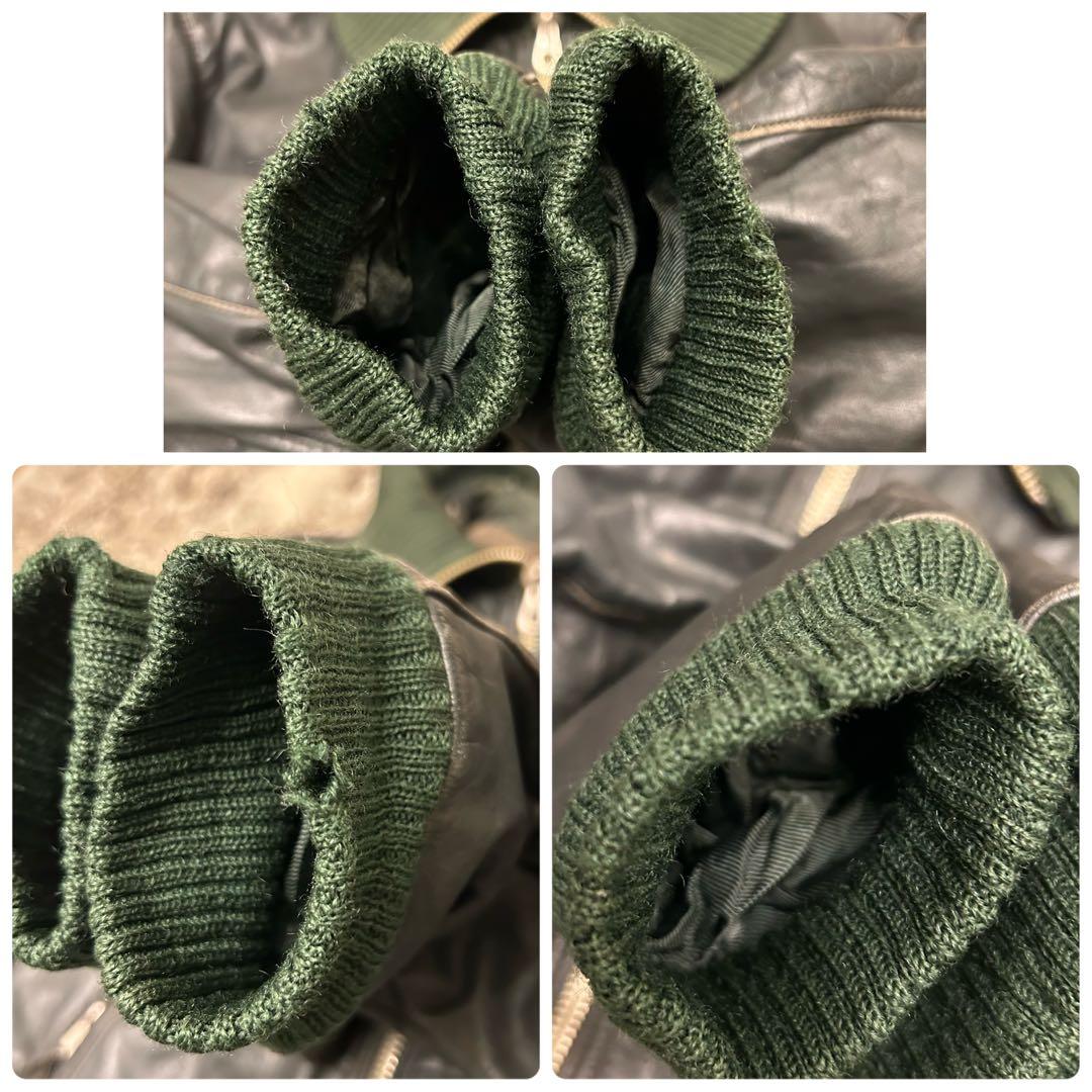 希少　ドイツ軍 レザー　フライトジャケット　German BLW 国境備隊　ボア