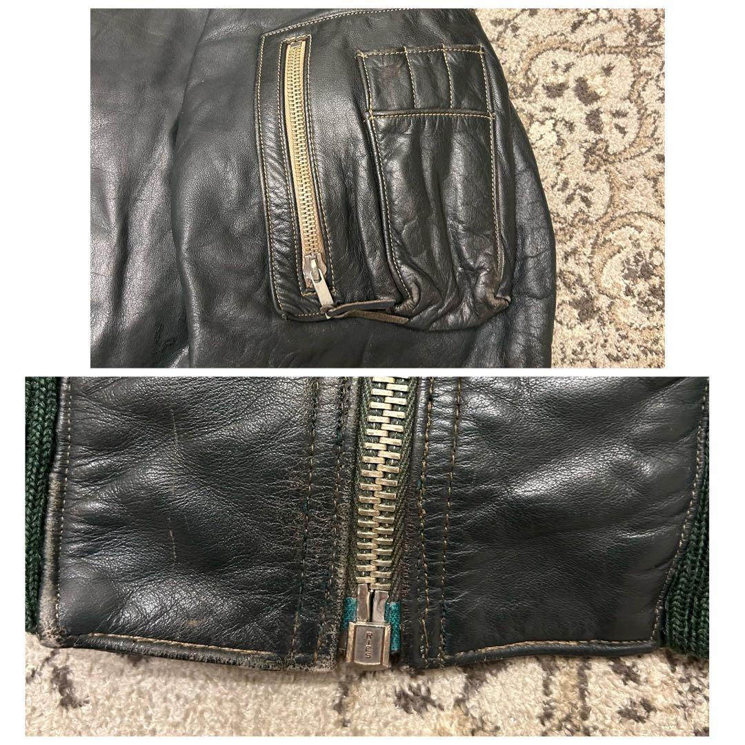 希少　ドイツ軍 レザー　フライトジャケット　German BLW 国境備隊　ボア